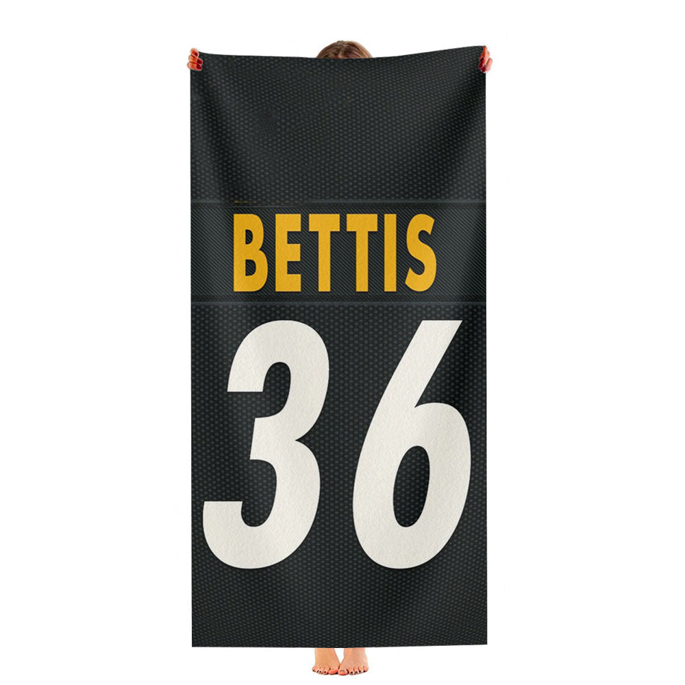 Pittsburgh Steelers Bettis 36 Ultra-Soft Luxury Bathroom Towels