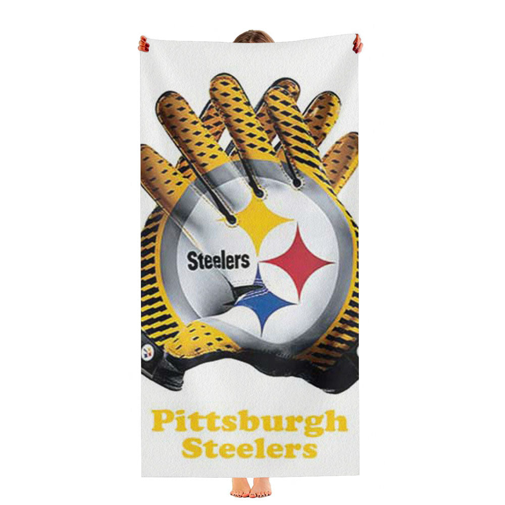 Pittsburgh Steelers Gloves Ultra-Soft Luxury Bathroom Towels
