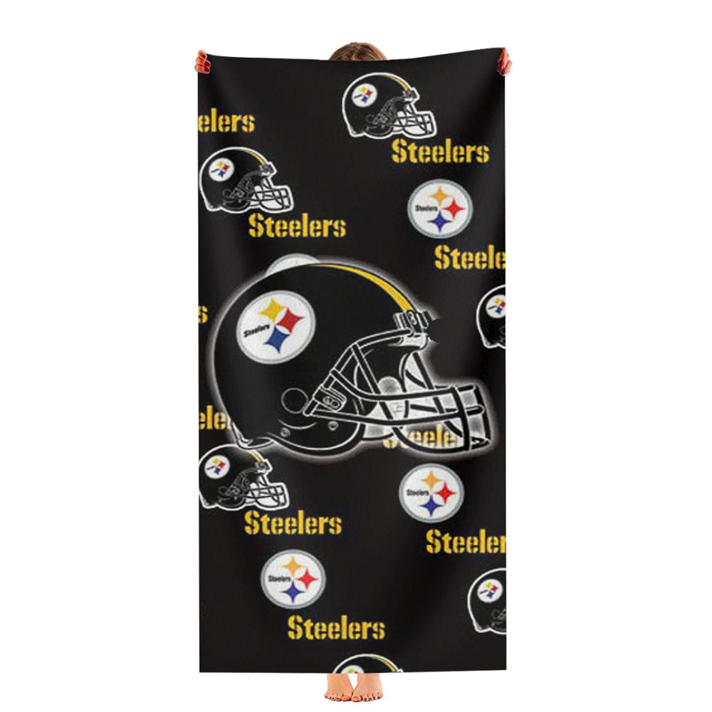 Pittsburgh Steelers Logos Helmets Ultra-Soft Luxury Bathroom Towels