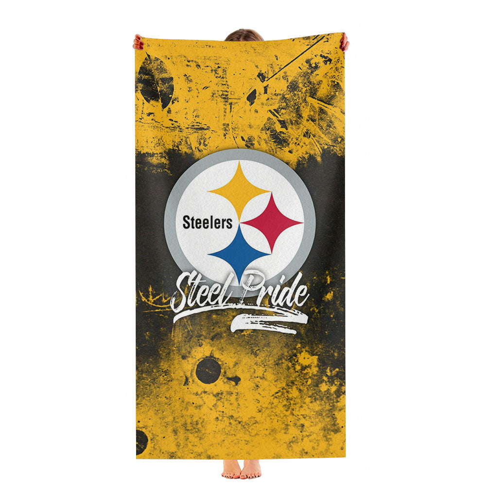 Pittsburgh Steelers Nfl Steel Pride Wallpapers Ultra-Soft Luxury Bathroom Towels
