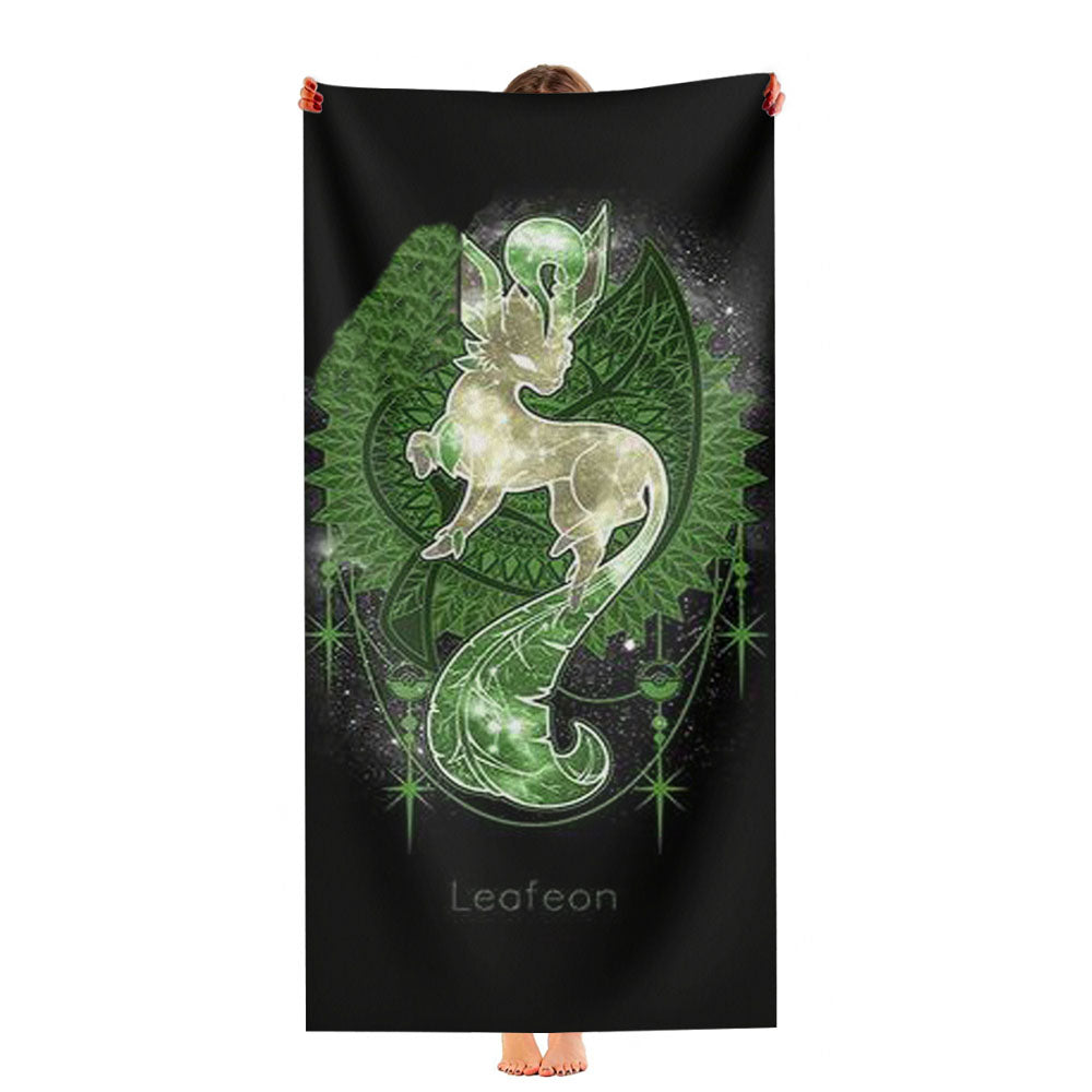 Pokemon Evee Evolution Leafeon Ultra-Soft Luxury Bathroom Towels