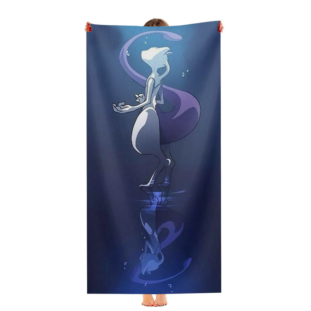 Pokemon Mewtwo Cartoon Ultra-Soft Luxury Bathroom Towels