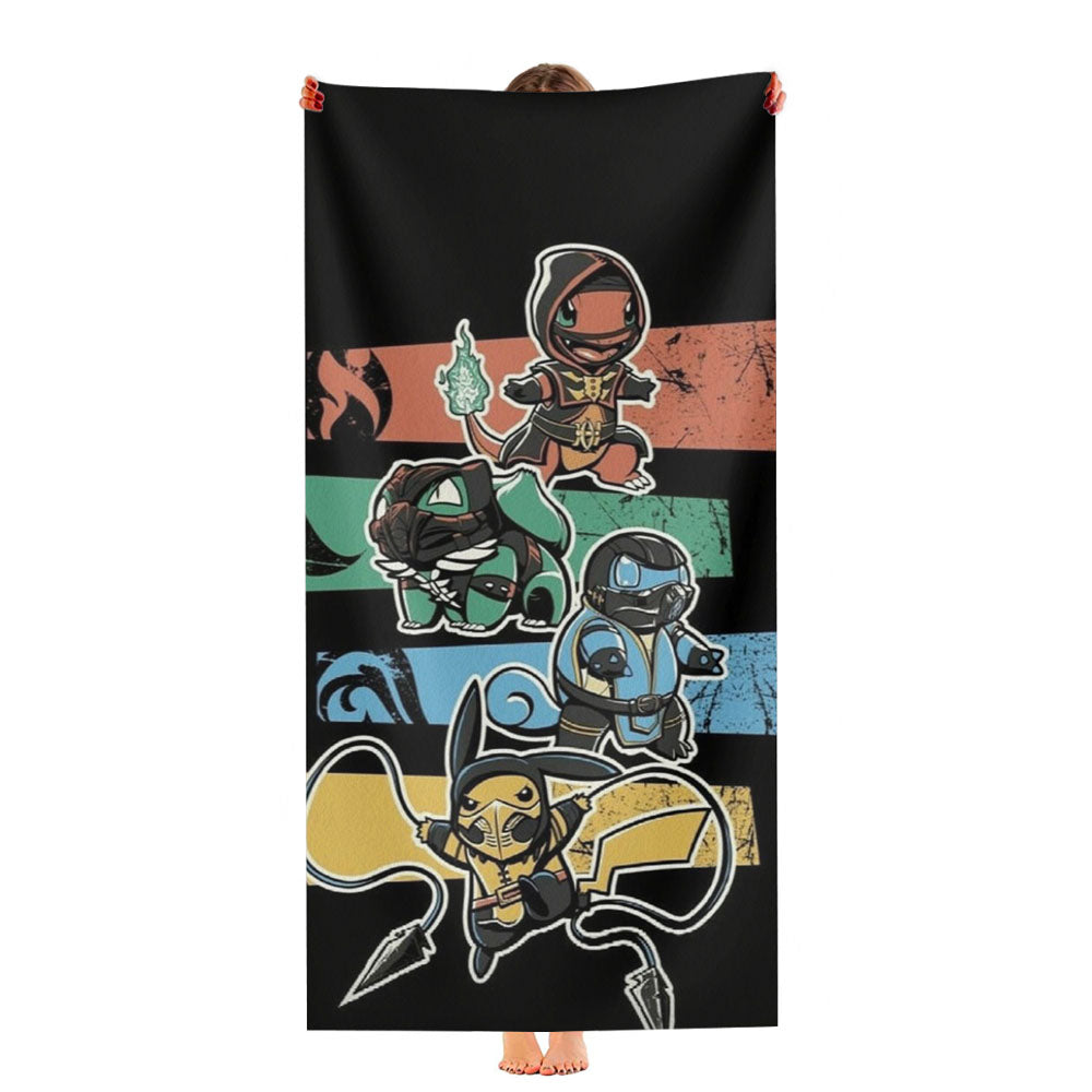 Pokemon Mortal Kombat Ultra-Soft Luxury Bathroom Towels