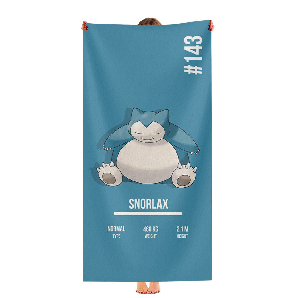 Pokemon Snorlax Ultra-Soft Luxury Bathroom Towels