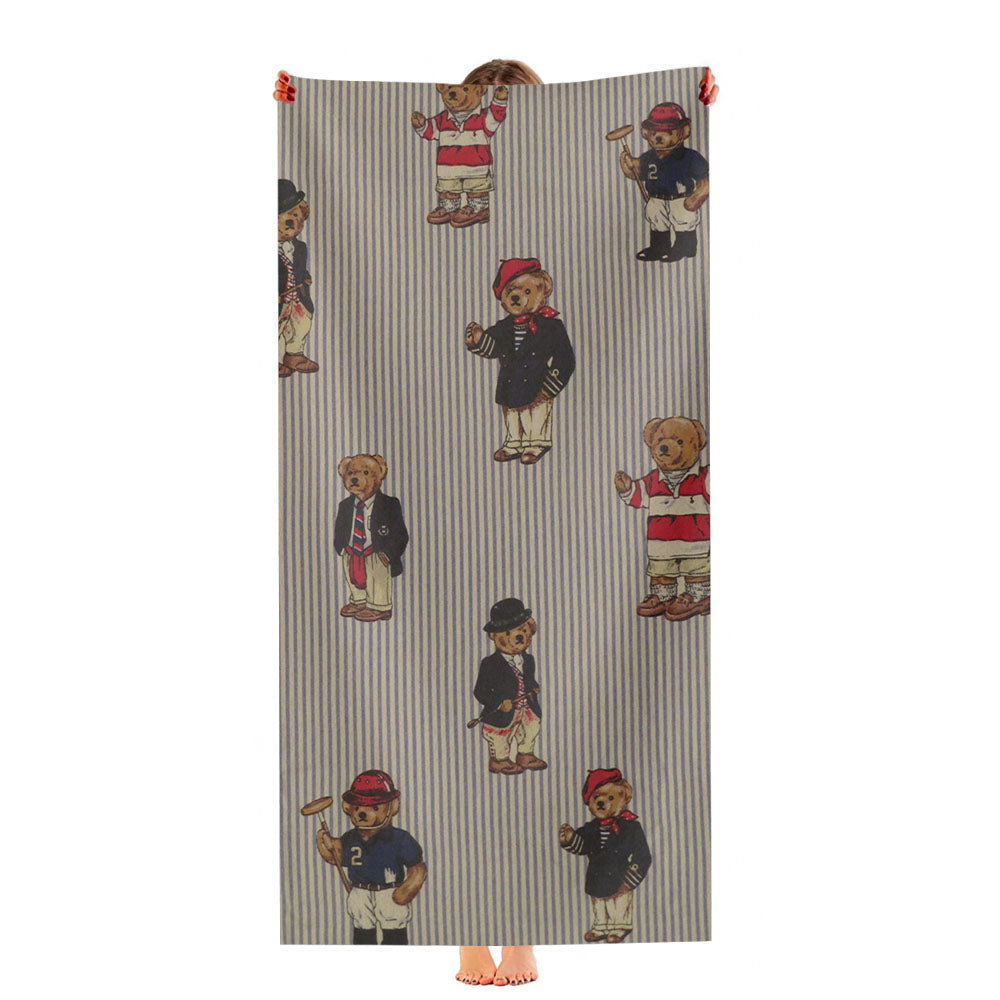Polo Bear Pattern Suit Ultra-Soft Luxury Bathroom Towels
