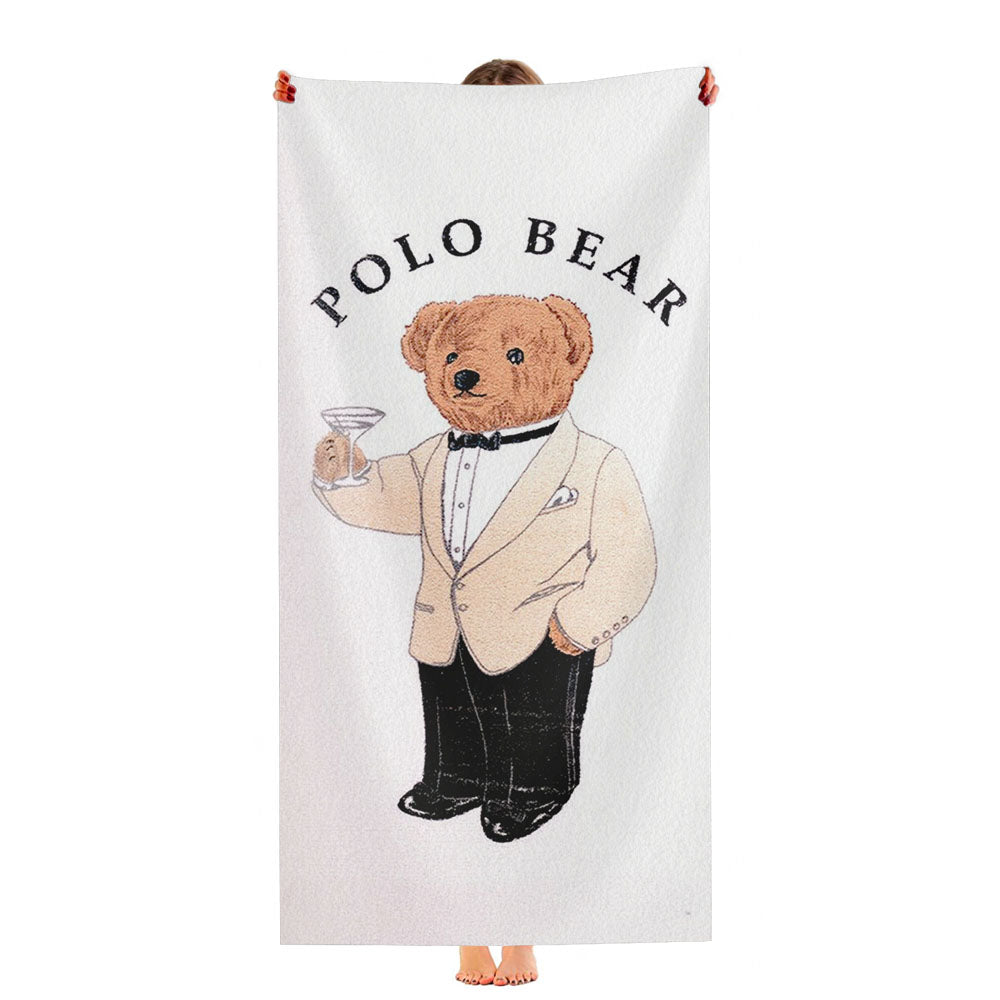 Polo Bear White Suit Ultra-Soft Luxury Bathroom Towels