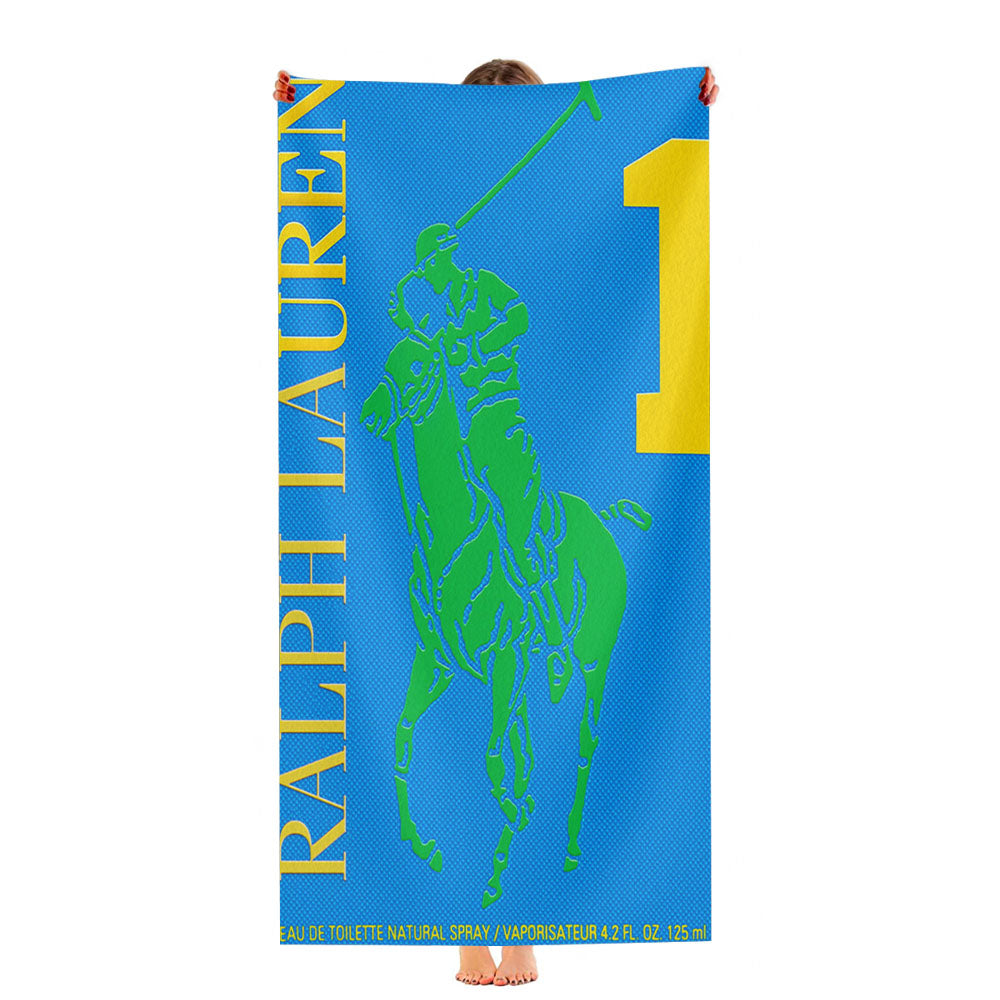 Polo Ralph Lauren Big Pony 1 Blue Parfume Ultra-Soft Luxury Bathroom Towels