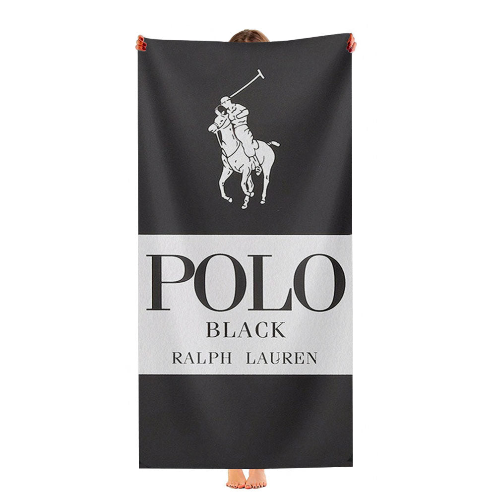 Polo Ralph Lauren Black Ultra-Soft Luxury Bathroom Towels