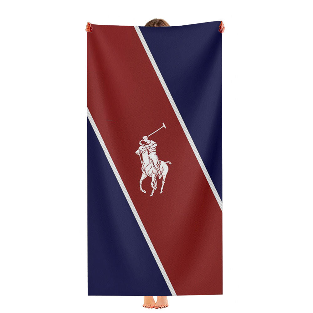 Polo Ralph Lauren Stripe Logo Ultra-Soft Luxury Bathroom Towels