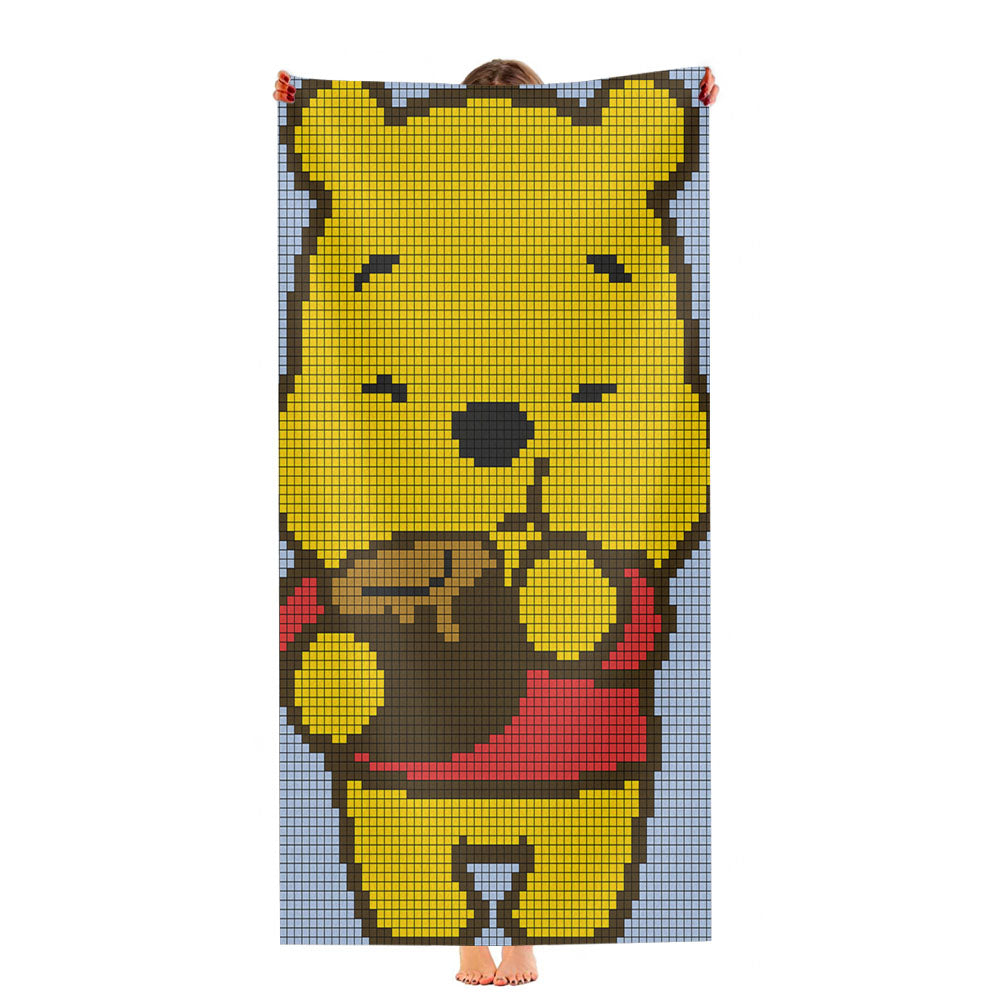 Pooh Pattern Ultra-Soft Luxury Bathroom Towels