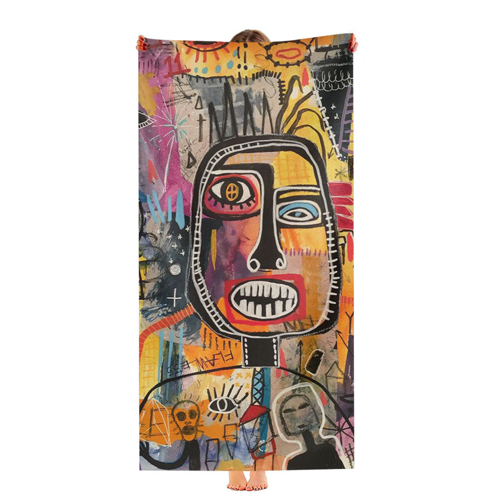 Pop Art Culture Pop Pattern Ultra-Soft Luxury Bathroom Towels