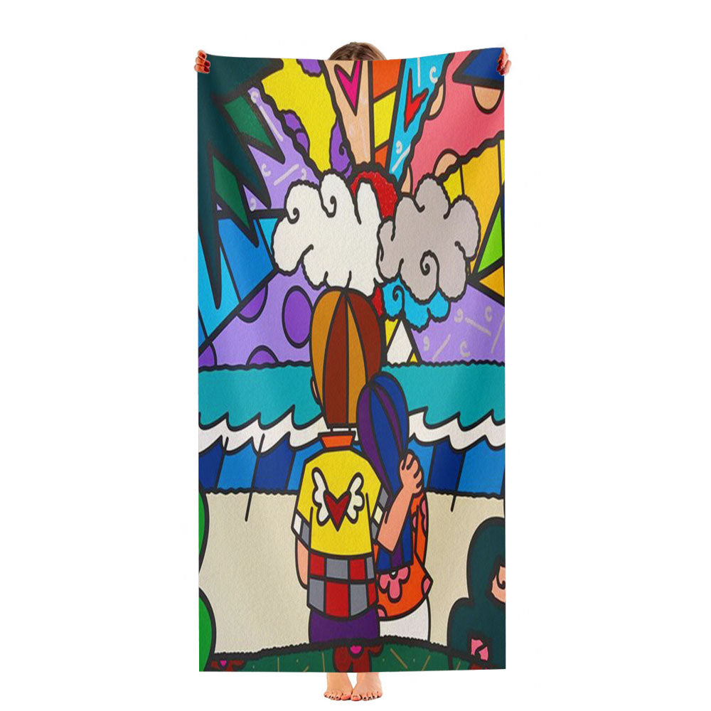 Pop Art Romero Britto Ultra-Soft Luxury Bathroom Towels