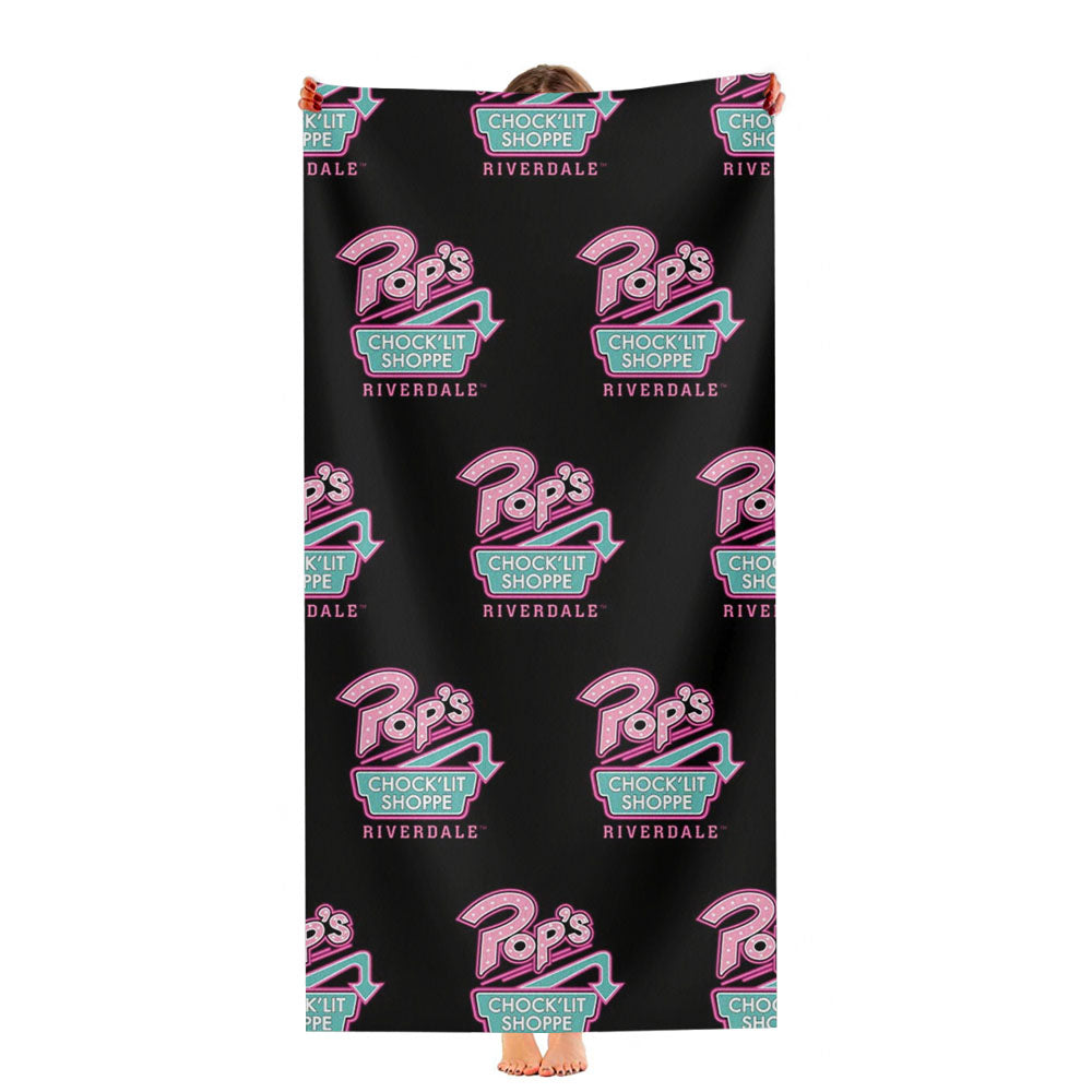 Pops Chock Lit Shoppe Riverdale Pattern Ultra-Soft Luxury Bathroom Towels