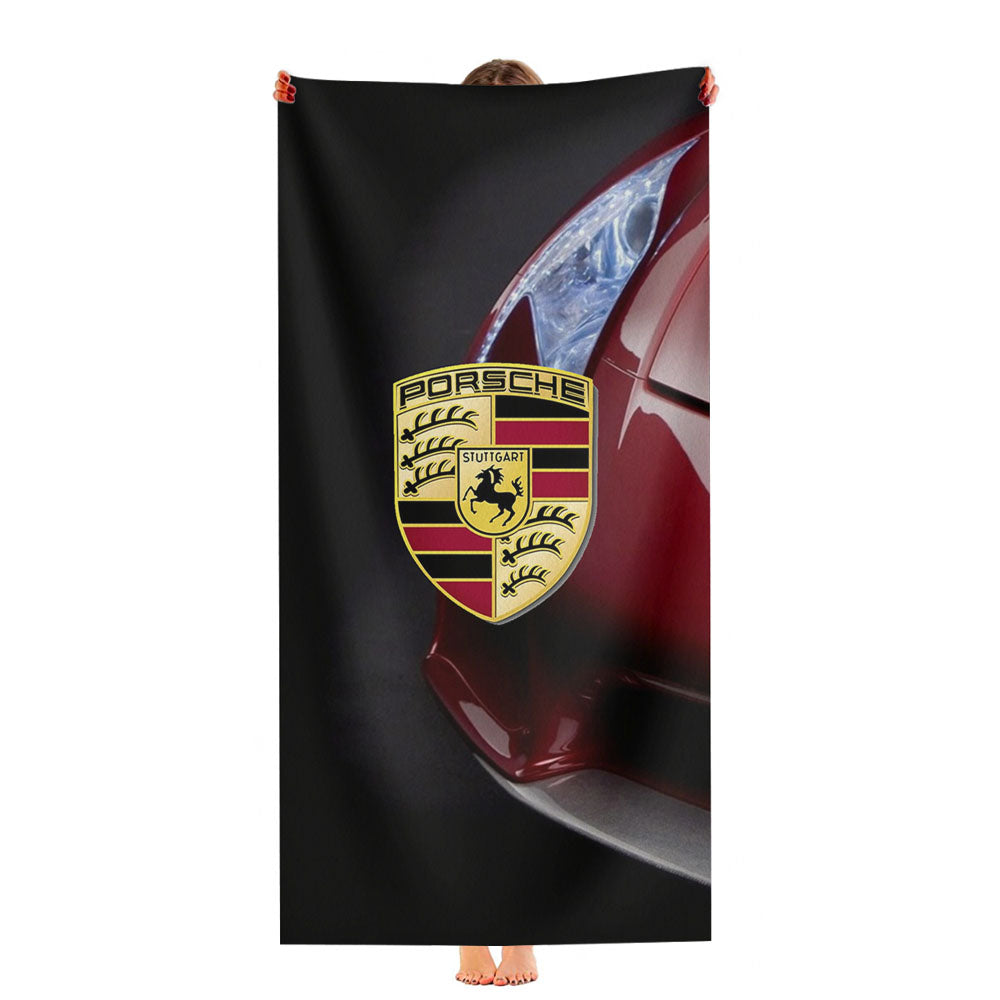 Porsche Car Emblem Art Ultra-Soft Luxury Bathroom Towels