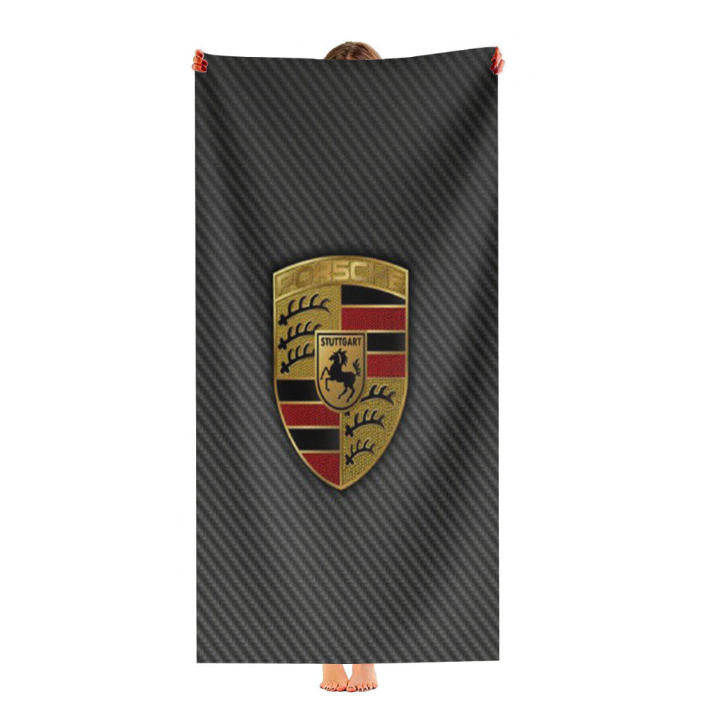 Porsche Logo Grey Ultra-Soft Luxury Bathroom Towels