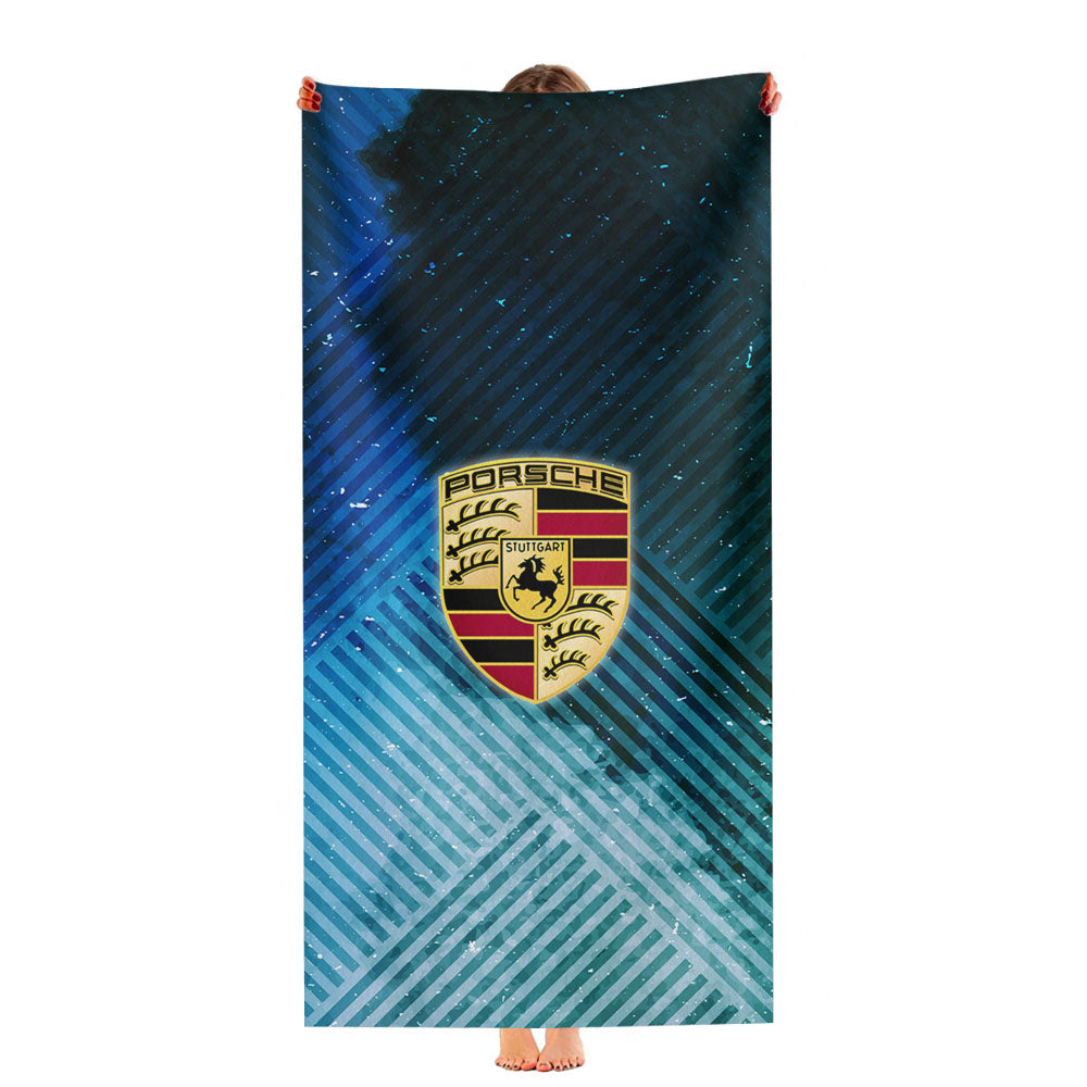 Porsche Logo Stripes Art Ultra-Soft Luxury Bathroom Towels