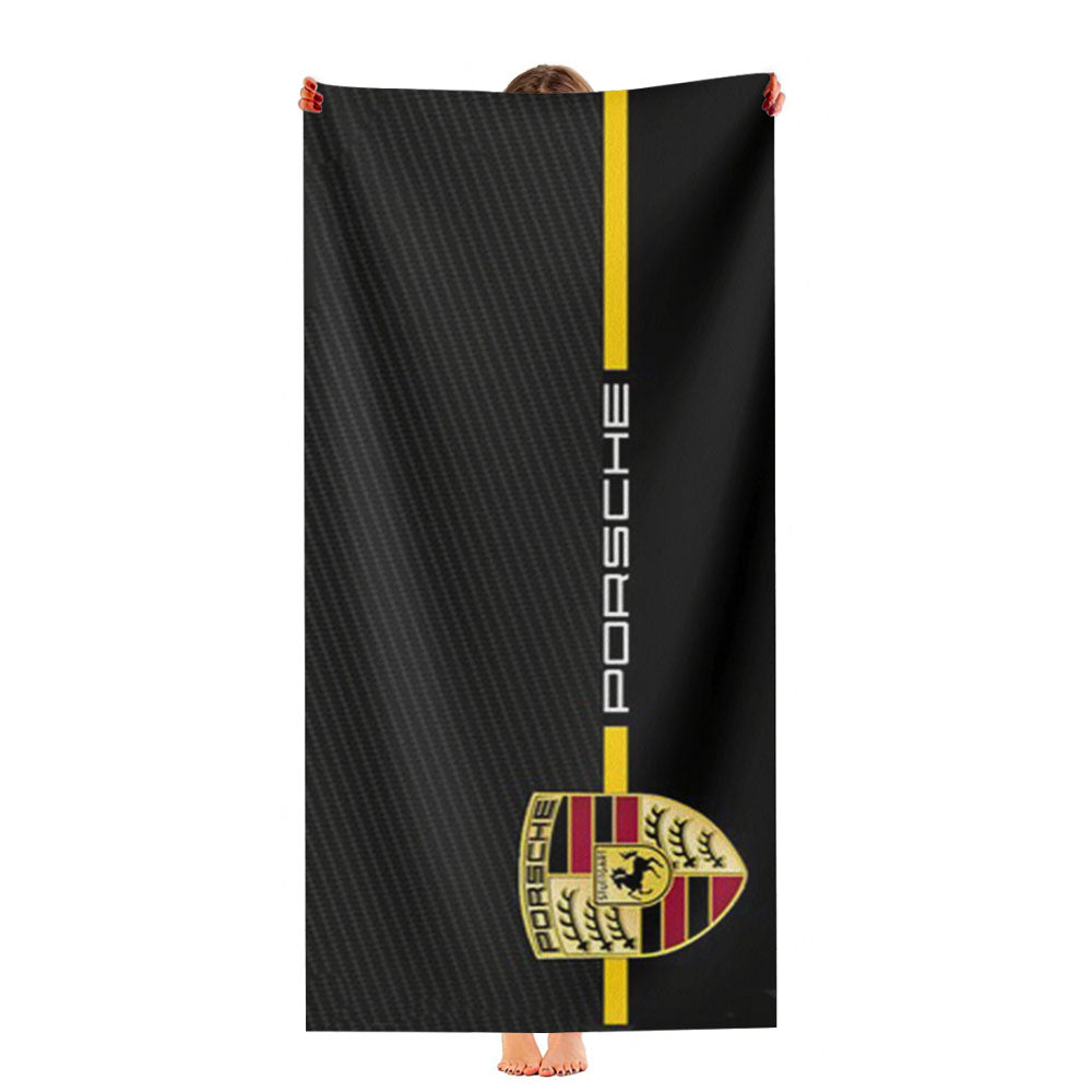 Porsche Stripe Carbon Ultra-Soft Luxury Bathroom Towels