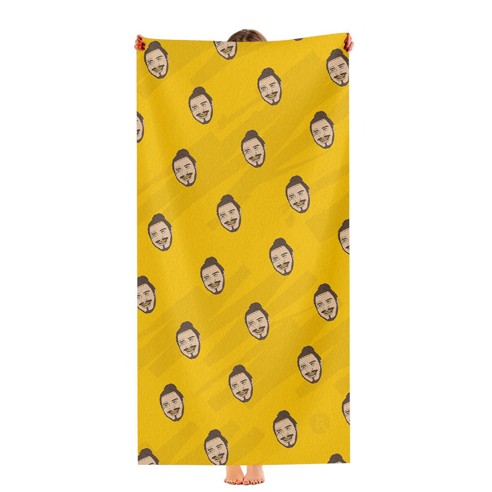 Post Malone Pattern Ultra-Soft Luxury Bathroom Towels