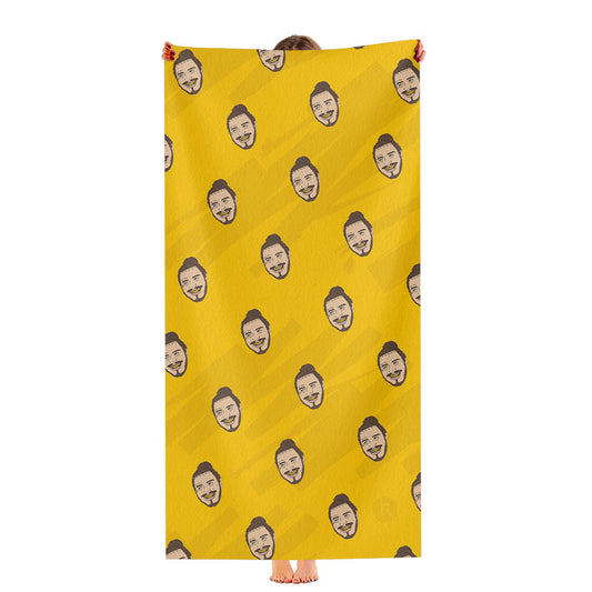 Post Malone Pattern Ultra-Soft Luxury Bathroom Towels