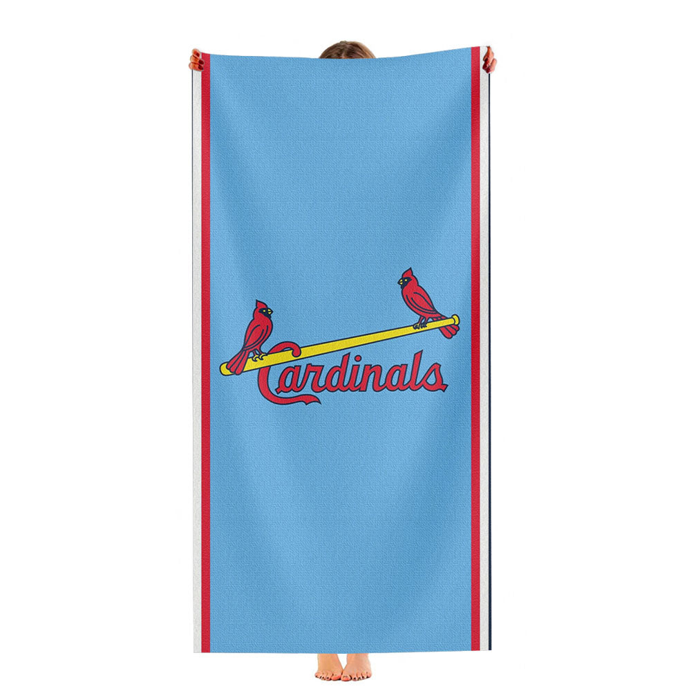 Powder Blue Cardinals Cavaliers Logo St Louis Ultra-Soft Luxury Bathroom Towels