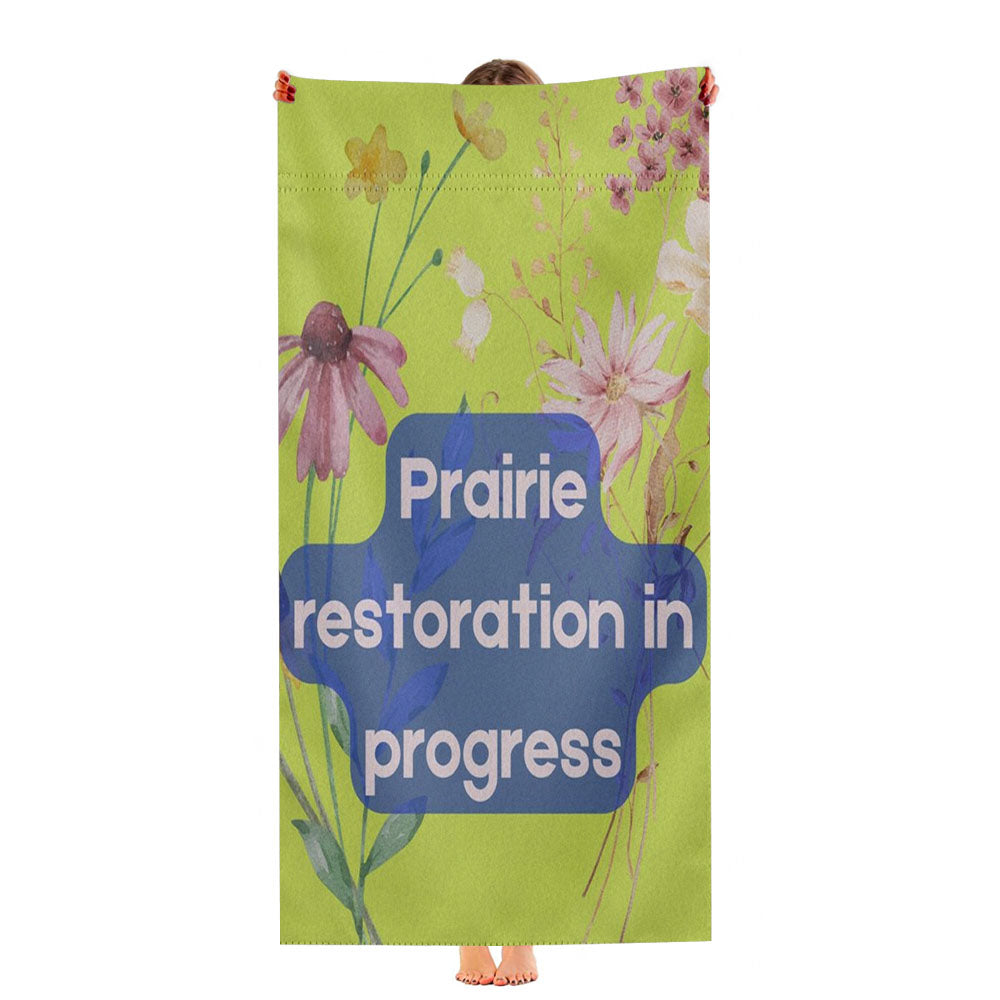 Prairie Restoration In Progress Ultra-Soft Luxury Bathroom Towels