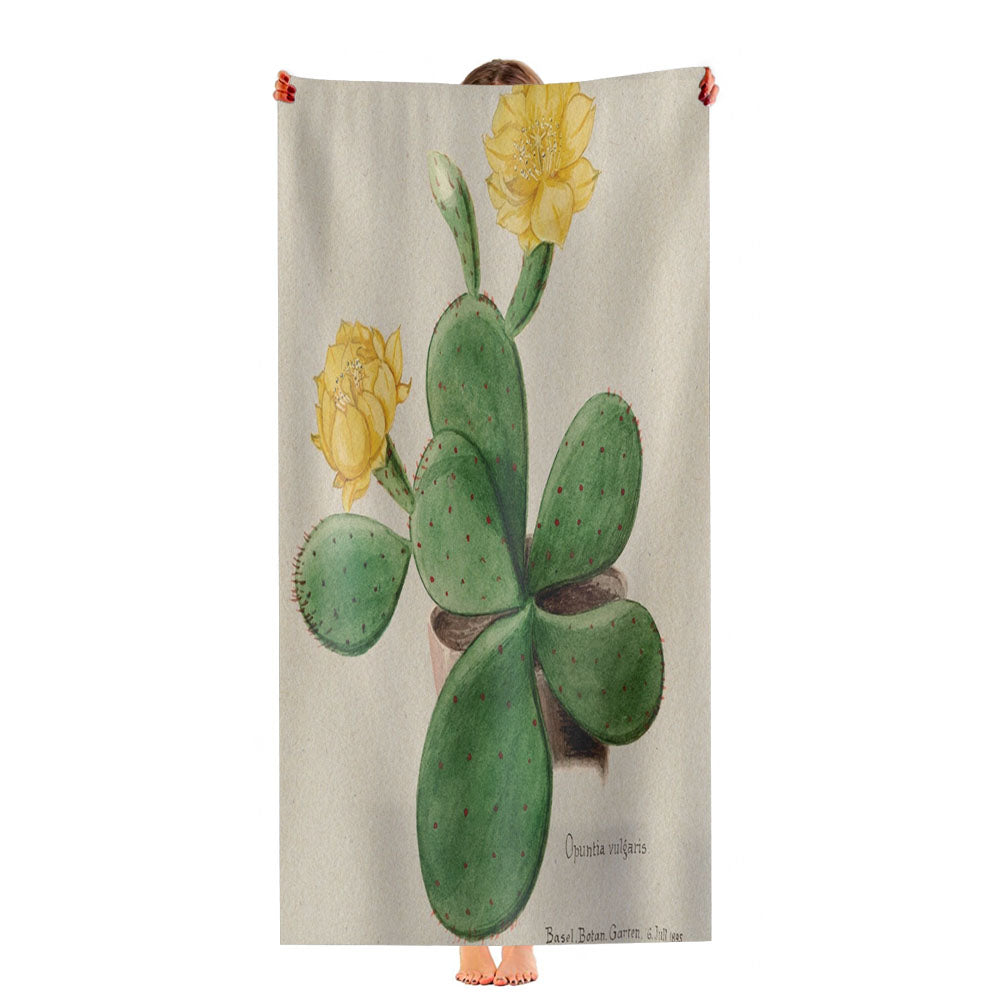 Prickly Pear Cactus Ultra-Soft Luxury Bathroom Towels
