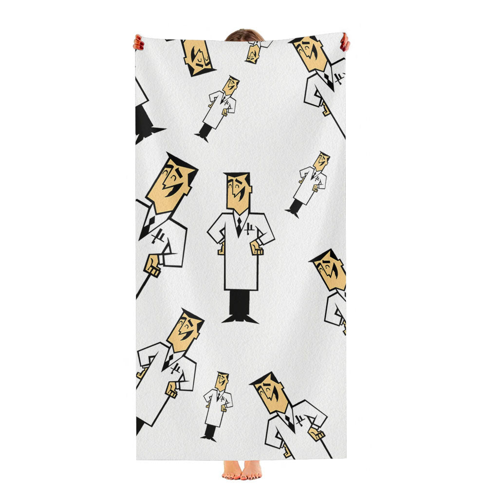 Professor Utonium Pattern Powerpuff Girls Ultra-Soft Luxury Bathroom Towels