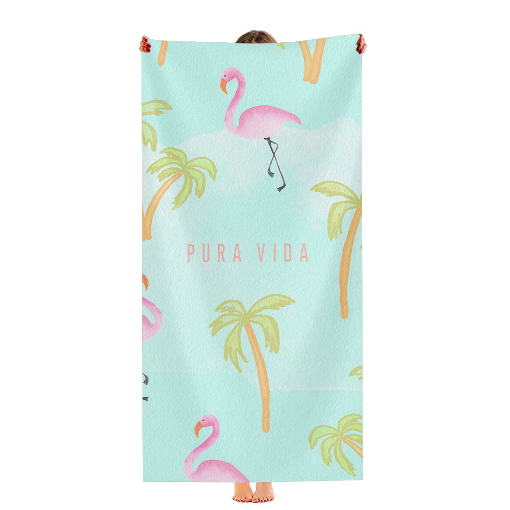 Pura Vida Pattern Flamengo Ultra-Soft Luxury Bathroom Towels