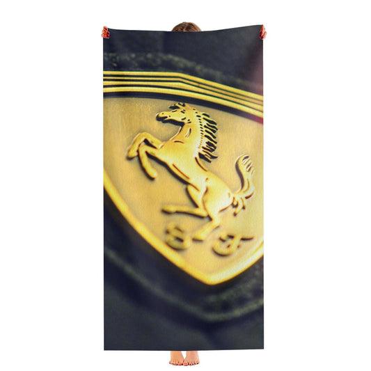 Racing Cars Ferrari Badge Ultra-Soft Luxury Bathroom Towels