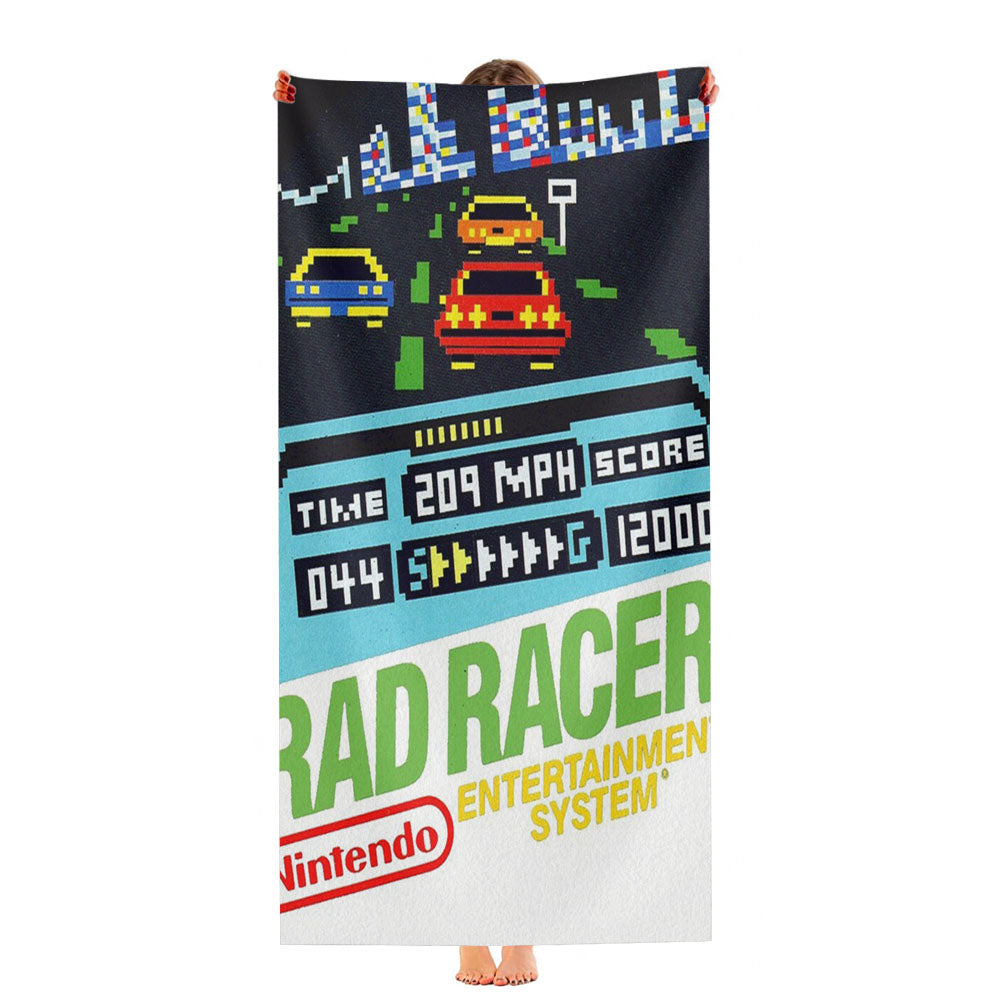 Rad Racer Nintendo 90 Classic Game Ultra-Soft Luxury Bathroom Towels