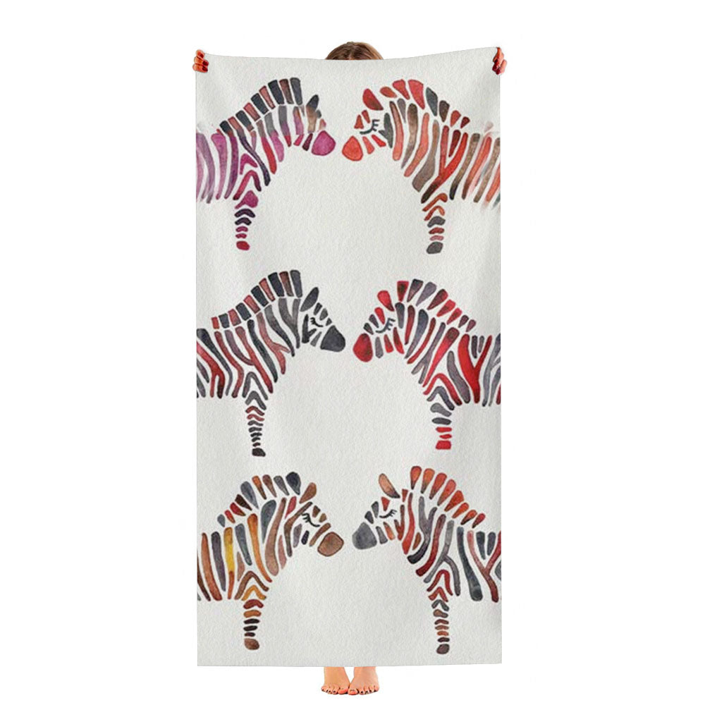Rainbow Zebras Ultra-Soft Luxury Bathroom Towels