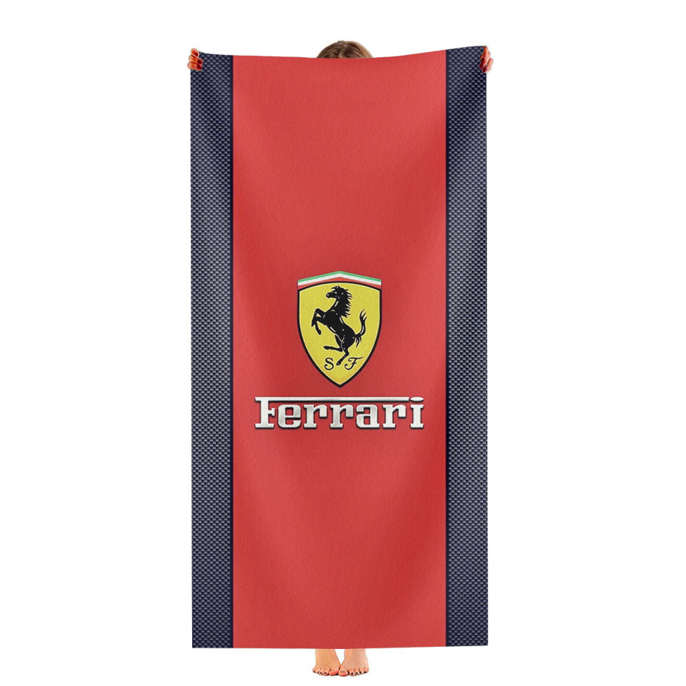 Red Line Ferrari Logo Ultra-Soft Luxury Bathroom Towels