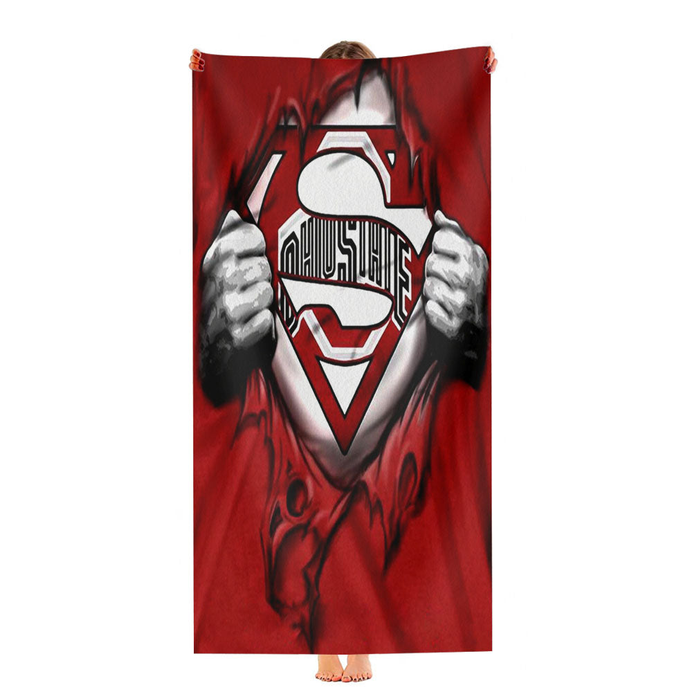 Red Ohio State Heroes Ultra-Soft Luxury Bathroom Towels