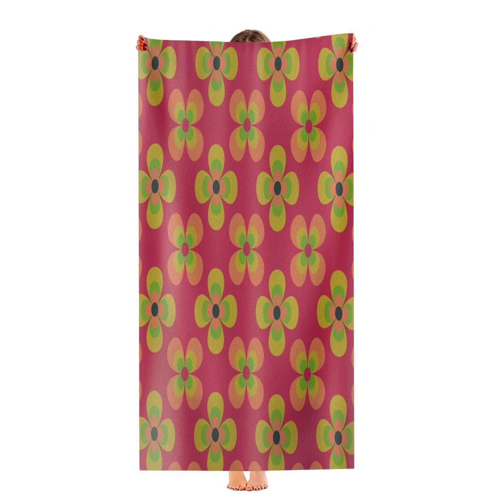 Retro Floral Ultra-Soft Luxury Bathroom Towels