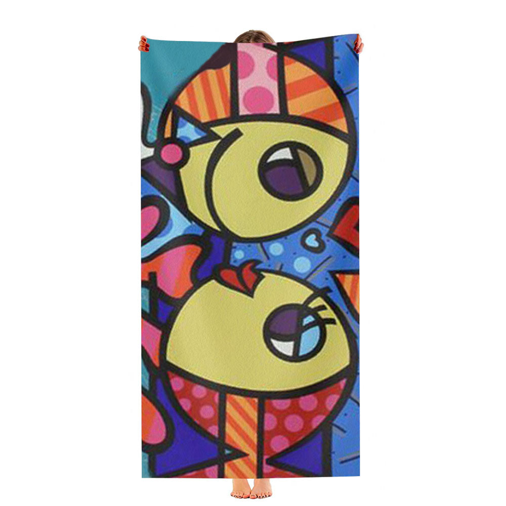 Romero Britto Fish Ultra-Soft Luxury Bathroom Towels