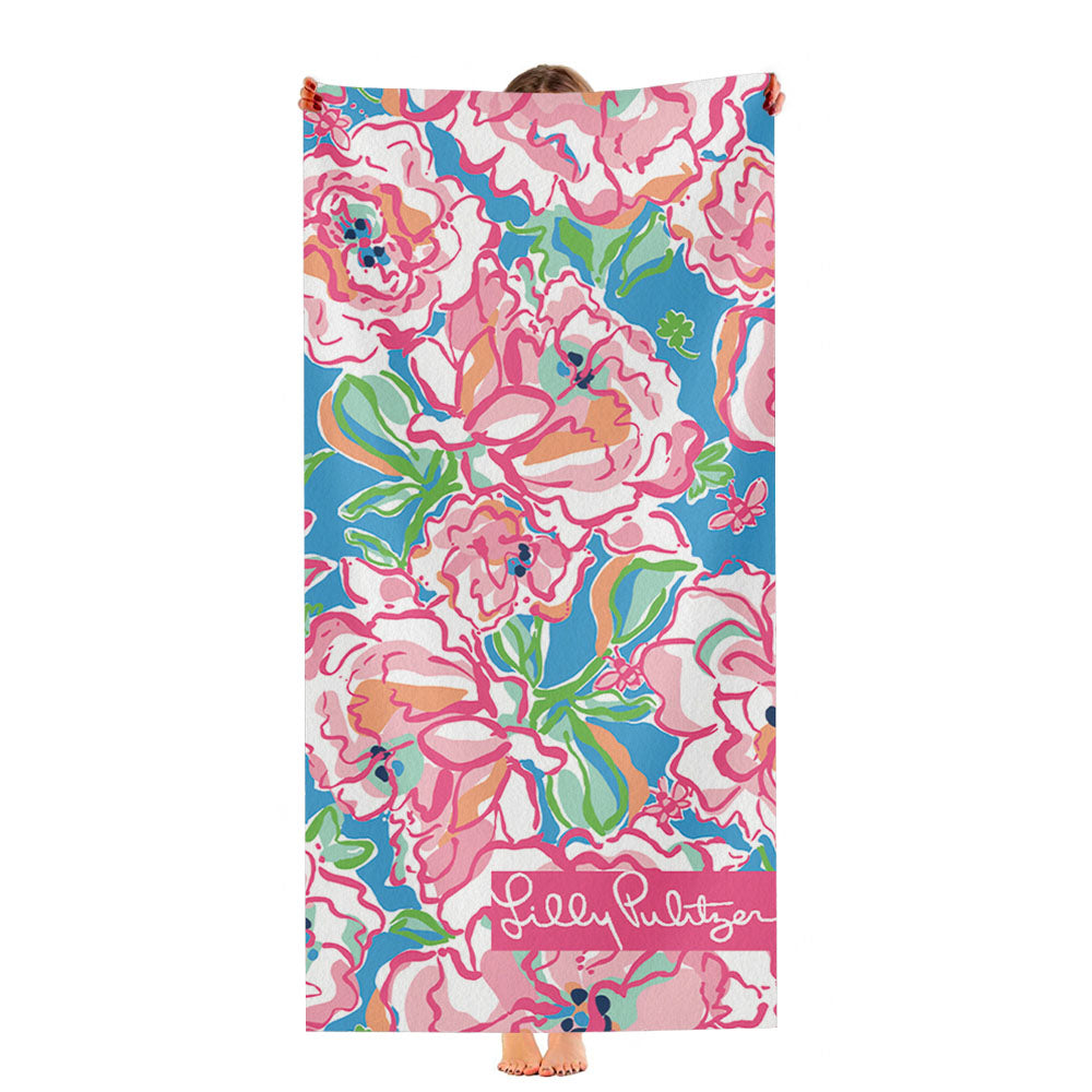Rose Pattern Lilly Pulitzer Ultra-Soft Luxury Bathroom Towels