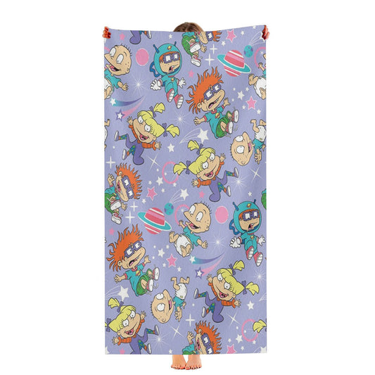 Rugrats Pattern Plannet Ultra-Soft Luxury Bathroom Towels