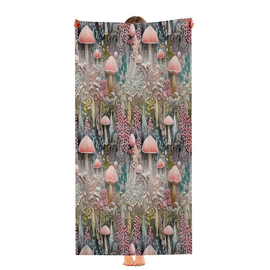 Sage Green Blue Mushroom Ultra-Soft Luxury Bathroom Towels