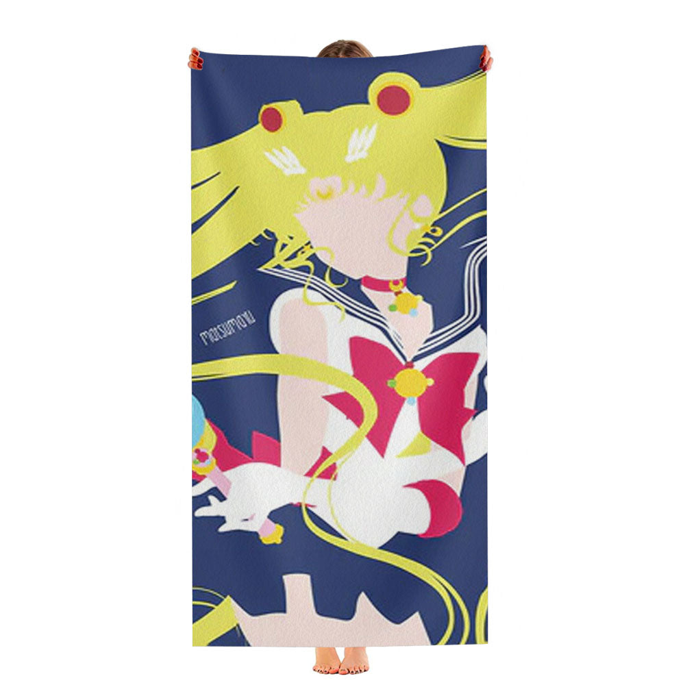 Sailor Moon Clipart Ultra-Soft Luxury Bathroom Towels