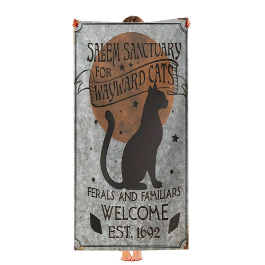 Salem Sanctuary For Wayward Cats Ultra-Soft Luxury Bathroom Towels