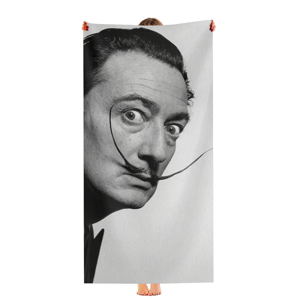 Salvador Dali Mustache Ultra-Soft Luxury Bathroom Towels
