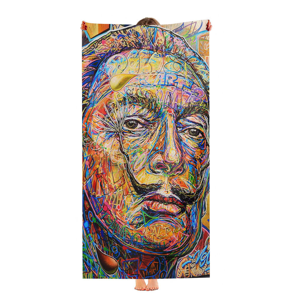 Salvador Dali Potrait Ultra-Soft Luxury Bathroom Towels