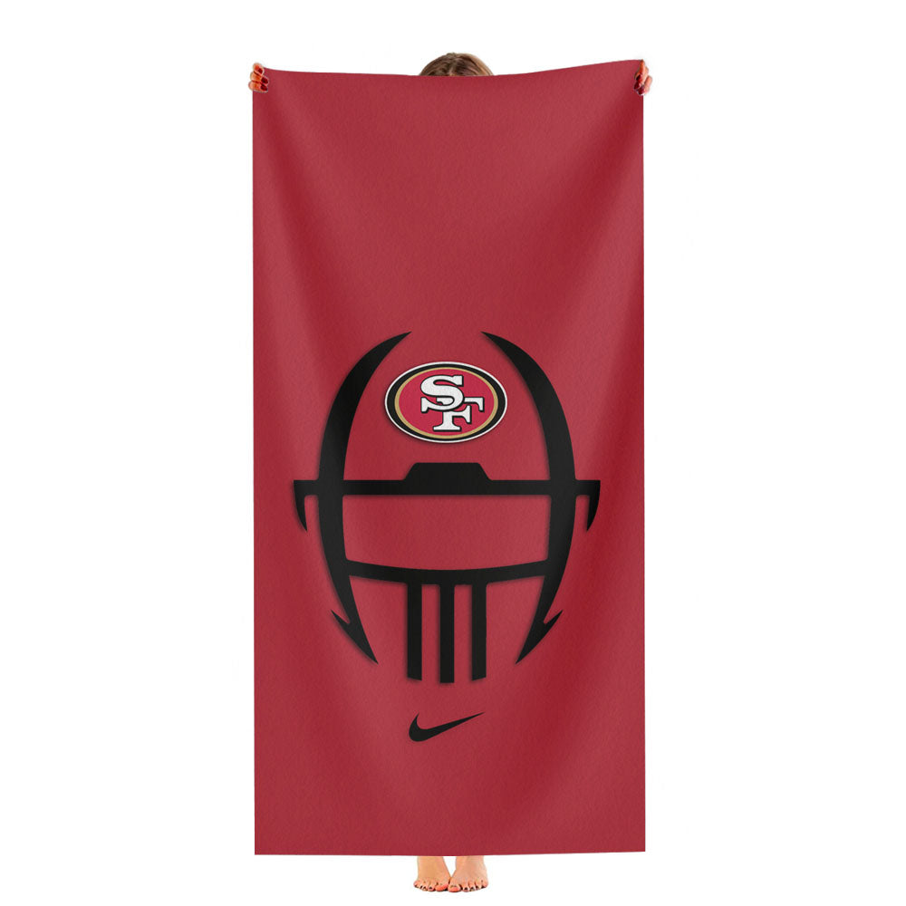 San Francisco 49Ers Nike Helmet Logo Ultra-Soft Luxury Bathroom Towels
