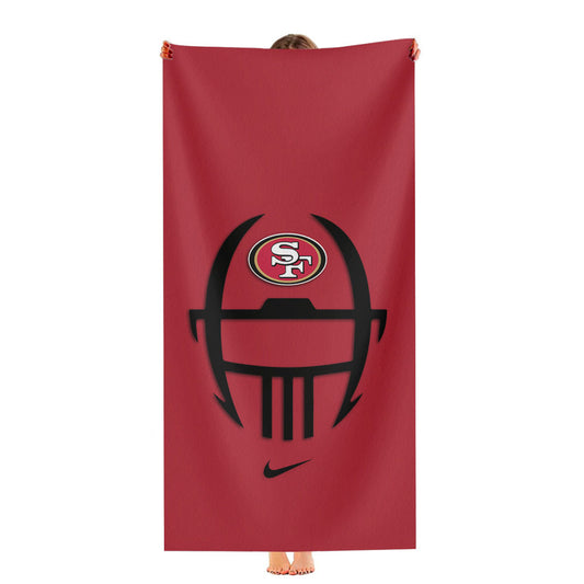 San Francisco 49Ers Nike Helmet Logo Ultra-Soft Luxury Bathroom Towels