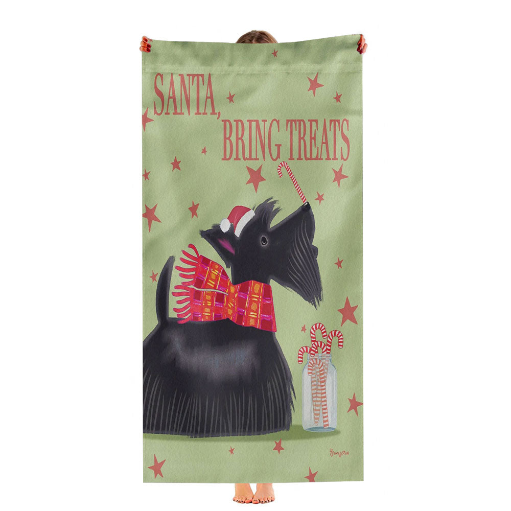 Scottish Terrier Christmas Dog Ultra-Soft Luxury Bathroom Towels