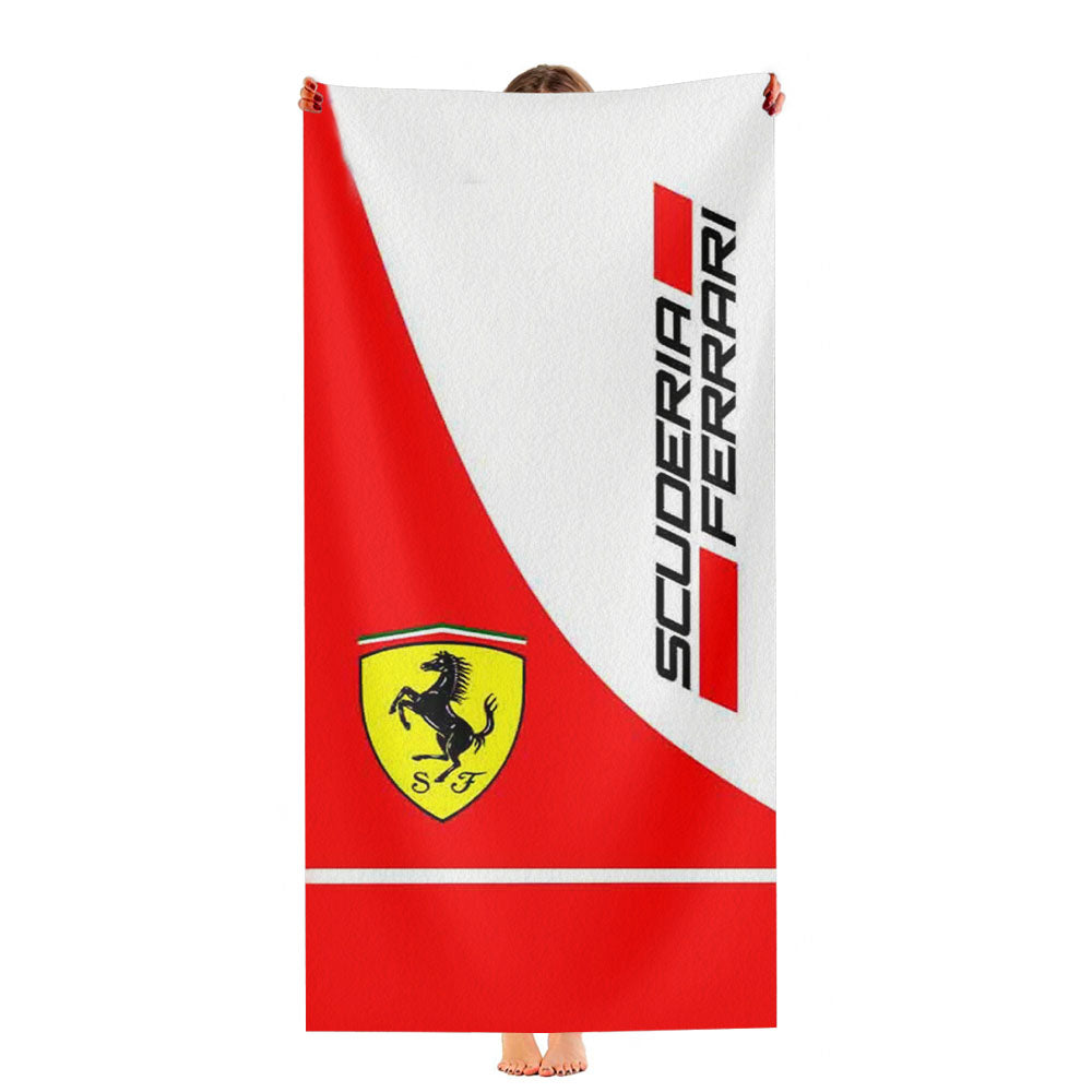 Scuderia Ferrari Logo Ultra-Soft Luxury Bathroom Towels