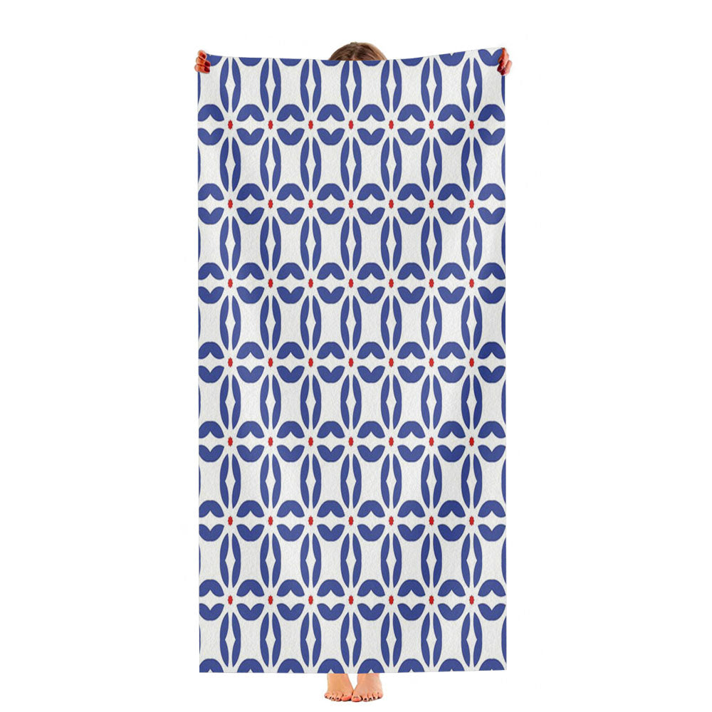 Seamless Art Style Wallpaper Design Pattern Ultra-Soft Luxury Bathroom Towels