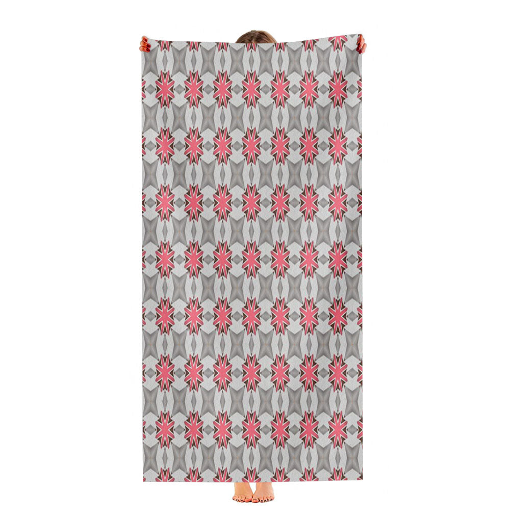 Seamless Design Wallpaper Style Pattern 2 Ultra-Soft Luxury Bathroom Towels