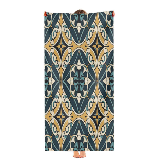 Seamless Pattern With A Floral Moti Ultra-Soft Luxury Bathroom Towels