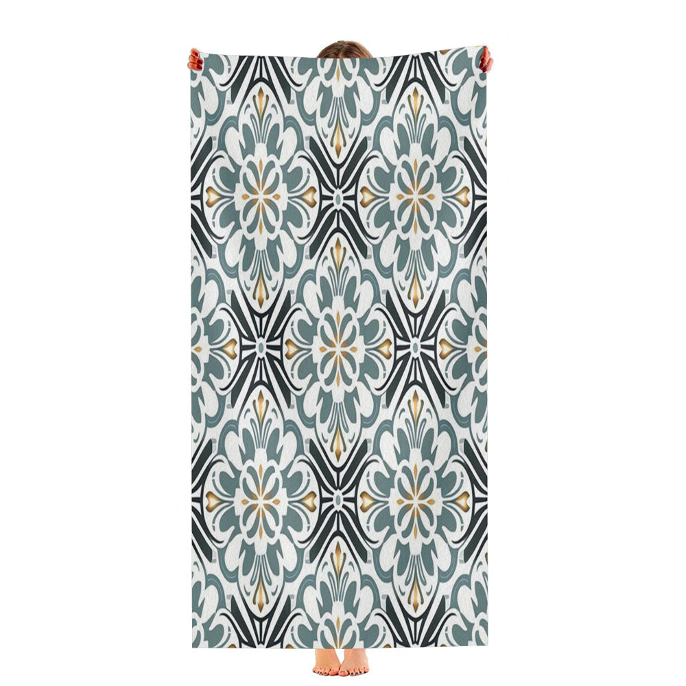 Seamless Pattern With A Geometric Desig Ultra-Soft Luxury Bathroom Towels